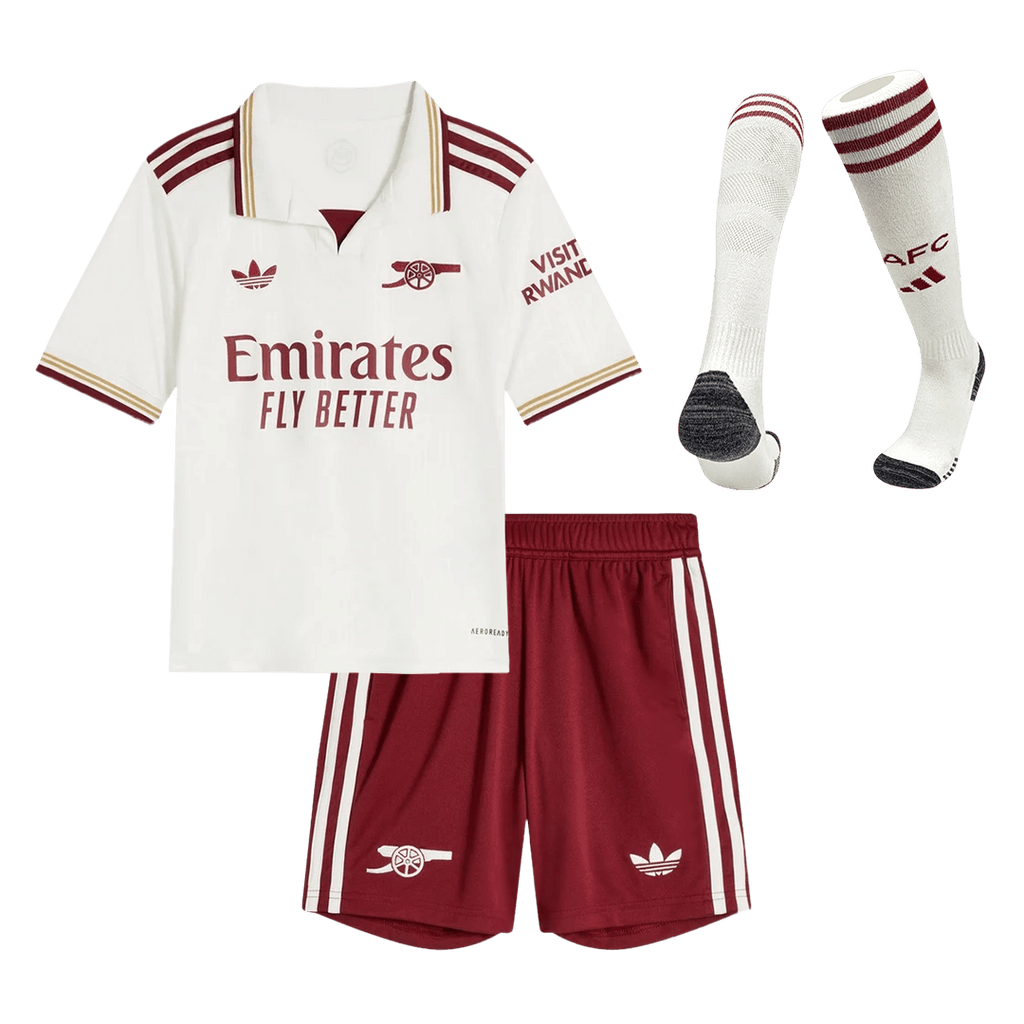 Kid's Arsenal Third Away Football Shirt Kit(Jersey+Shorts+Socks) 2025/26