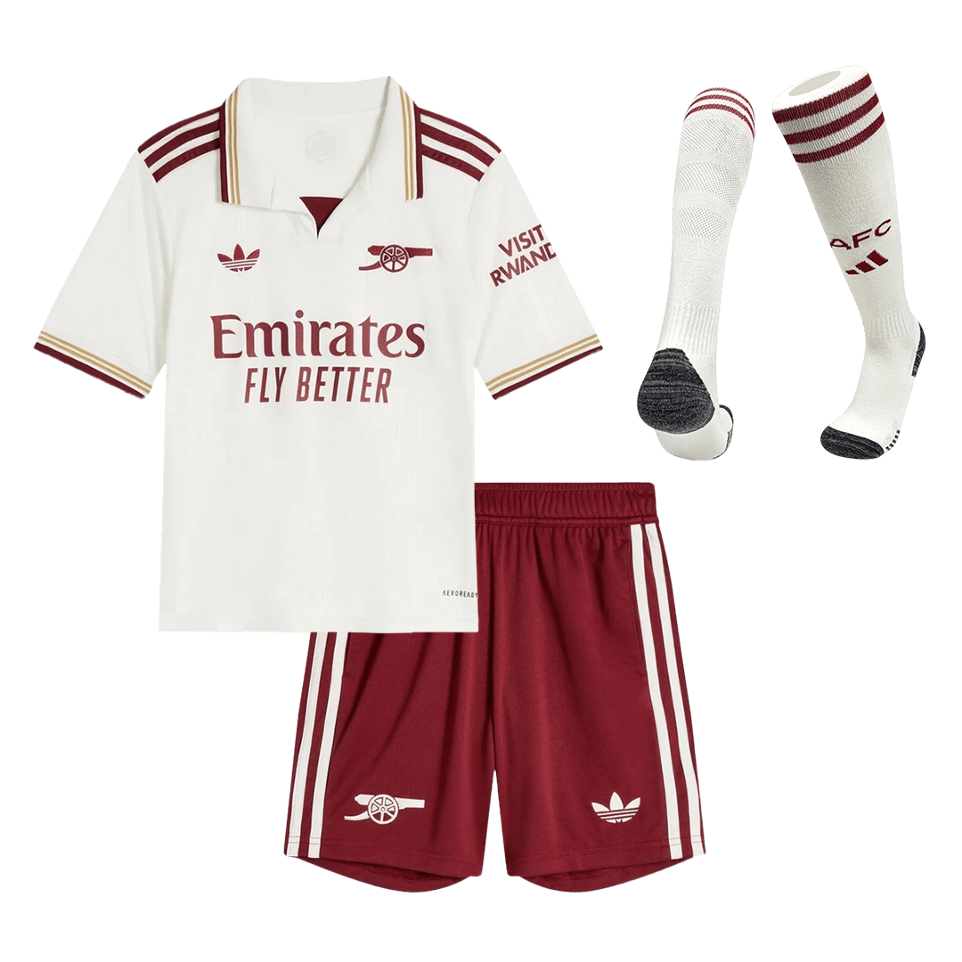 Kid's Arsenal Third Away Football Shirt Kit(Jersey+Shorts+Socks) 2025/26