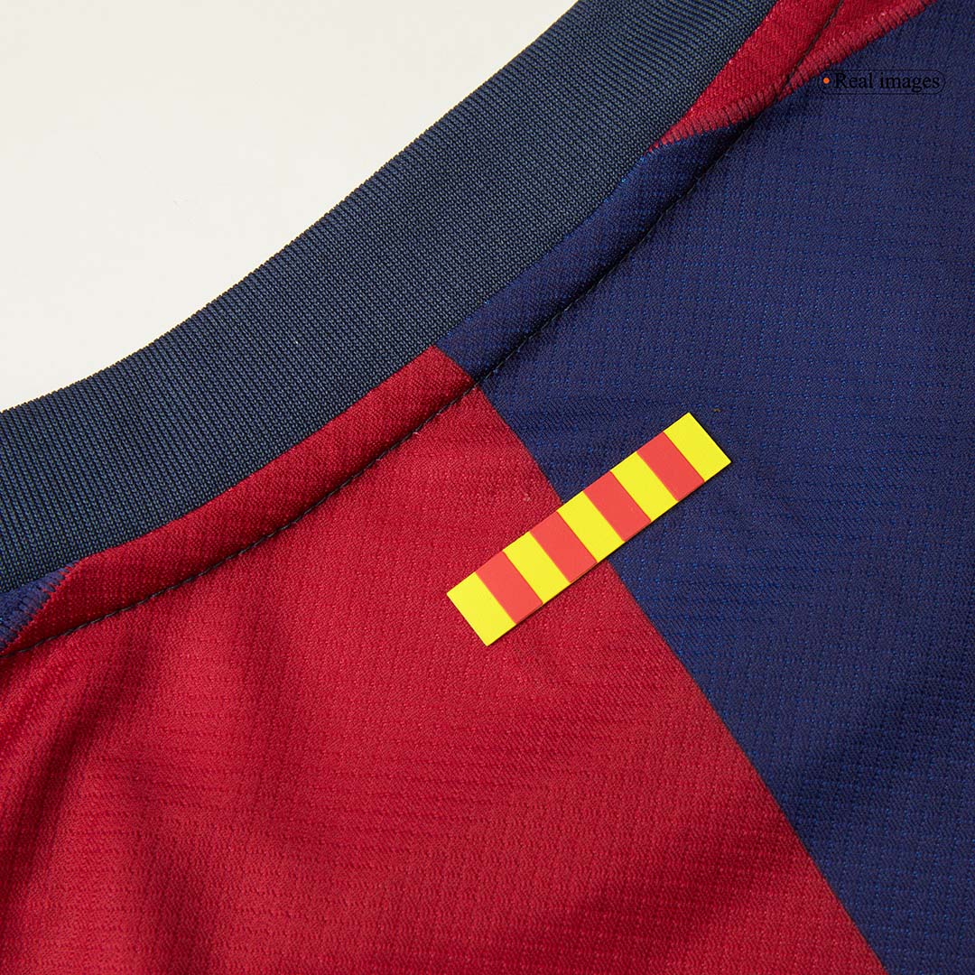 RAPHINHA #11 Barcelona Home Football Shirt 2024/25 Red&Blue - UCL (Spotify Logo Without Text)