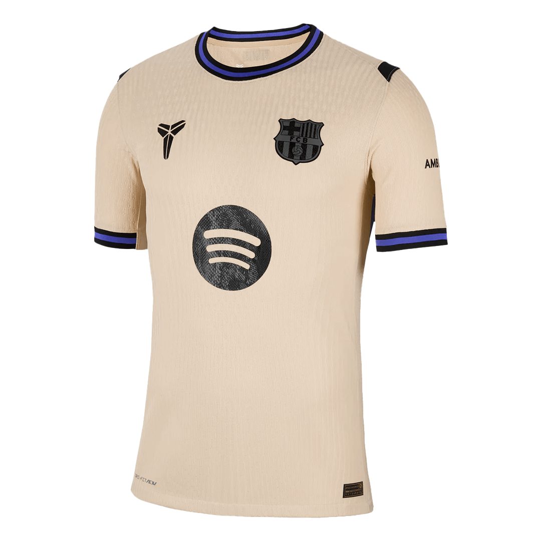 LAMINE YAMAL #10 Player Version Barcelona Away Football Shirt 2025/26 Yellow - UCL