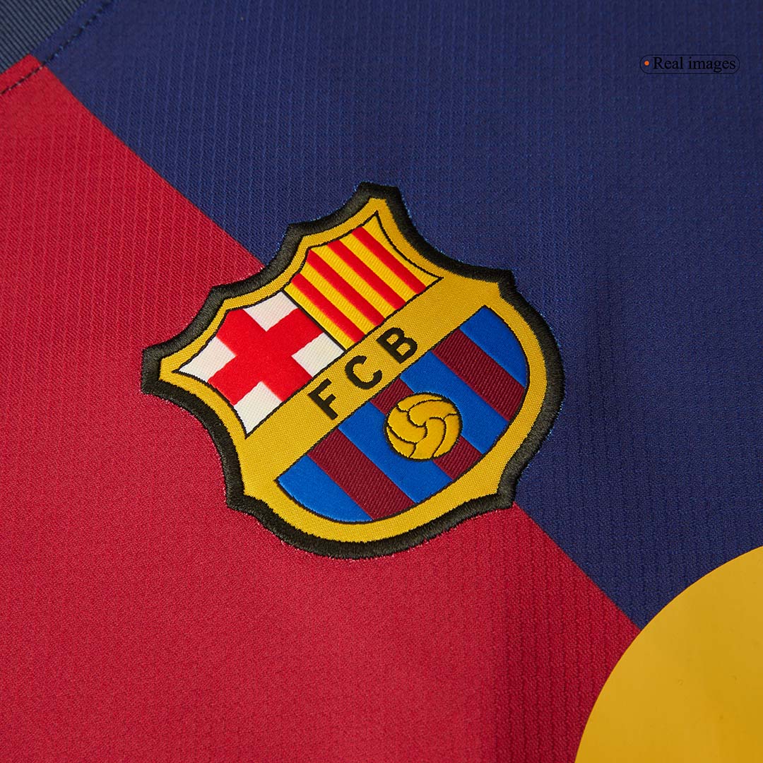 RAPHINHA #11 Barcelona Home Football Shirt 2024/25 Red&Blue - UCL (Spotify Logo Without Text)