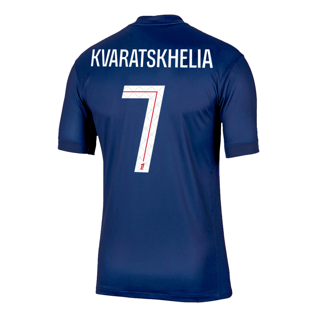 KVARATSKHELIA #7 PSG Home Football Shirt 2025/26 Navy