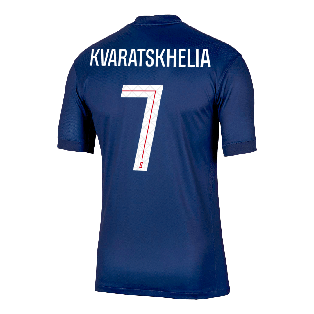 KVARATSKHELIA #7 PSG Home Football Shirt 2025/26 Navy