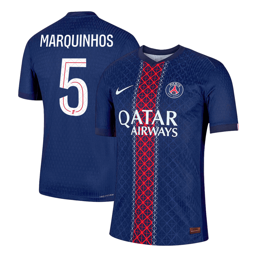 Player Version MARQUINHOS #5 PSG Home Football Shirt 2025/26 Navy