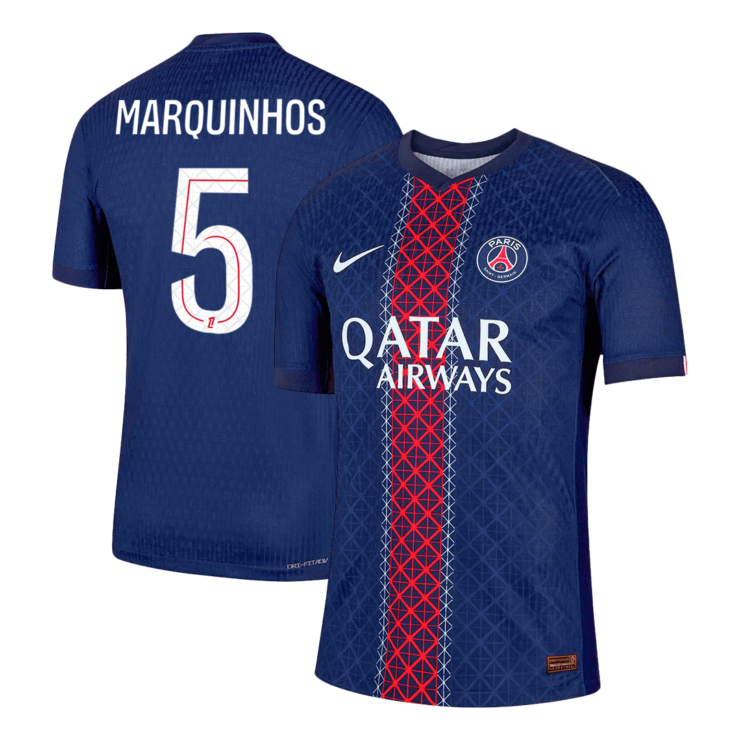 Player Version MARQUINHOS #5 PSG Home Football Shirt 2025/26 Navy