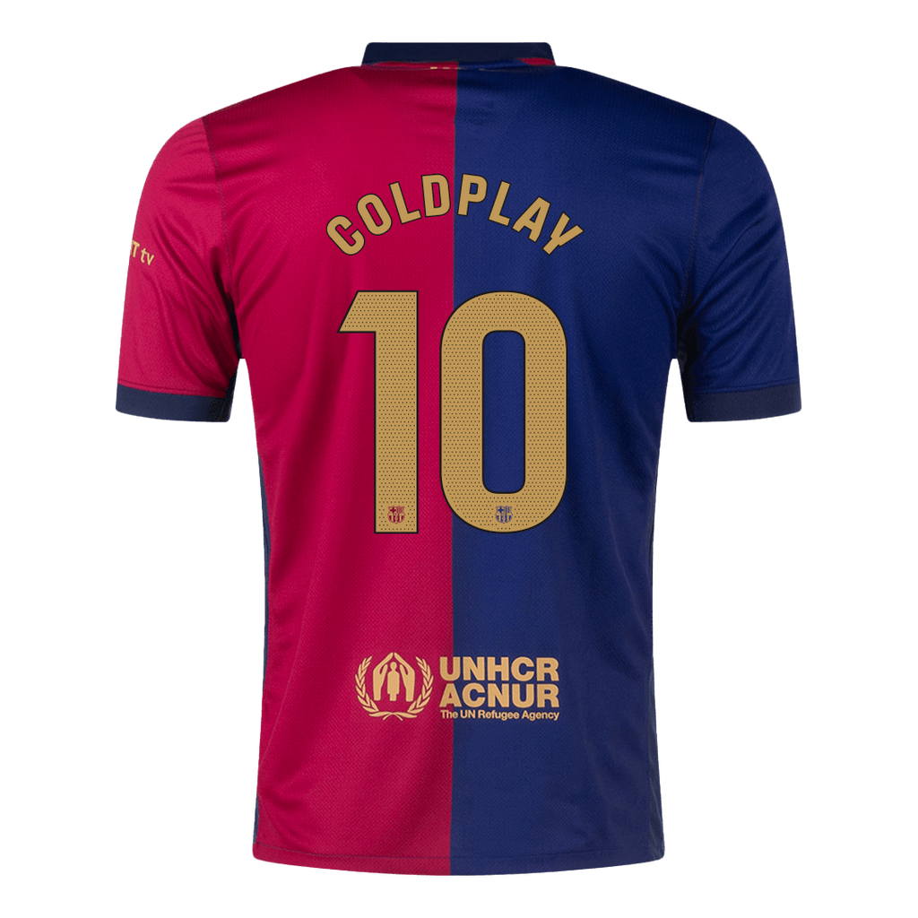 COLDPLAY #10 Barcelona Home Football Shirt 2024/25 - COLDPLAY