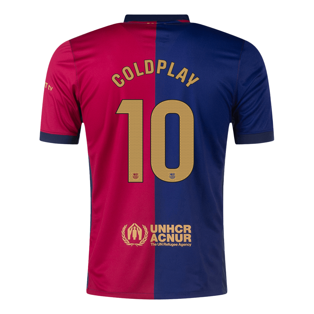 COLDPLAY #10 Barcelona Home Football Shirt 2024/25 - COLDPLAY