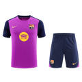 Barcelona Pre-Match Training Football Shirt Kit(Jersey+Shorts) 2025/26 Purple