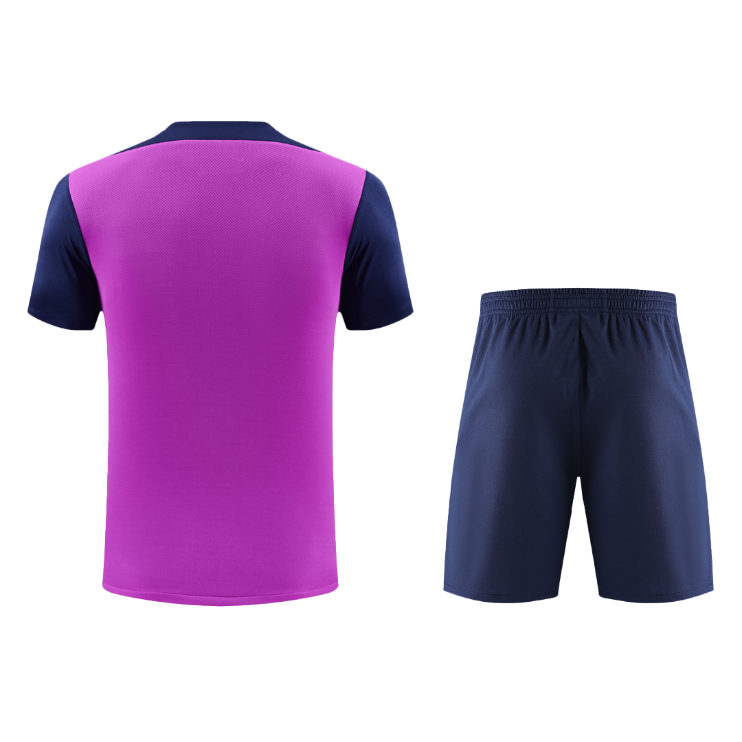 Barcelona Pre-Match Training Football Shirt Kit(Jersey+Shorts) 2025/26 Purple