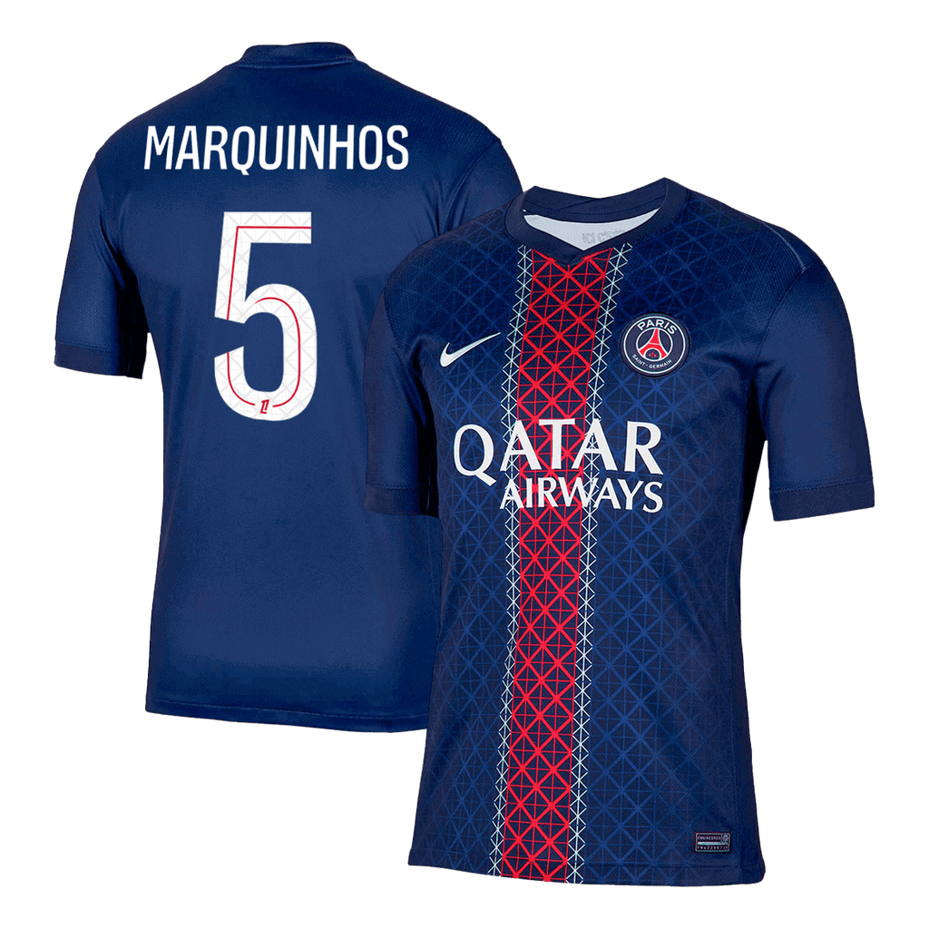 MARQUINHOS #5 PSG Home Football Shirt 2025/26 Navy
