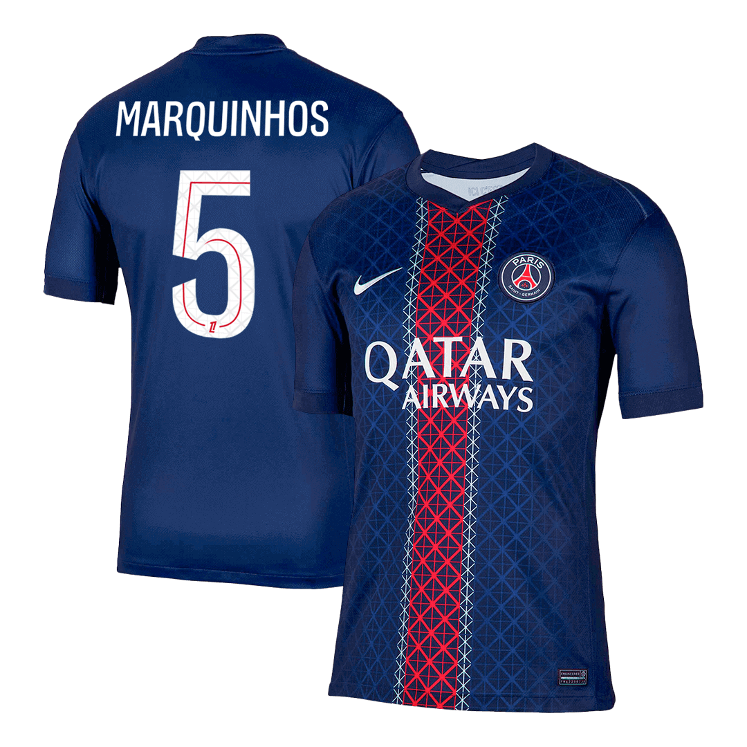 MARQUINHOS #5 PSG Home Football Shirt 2025/26 Navy