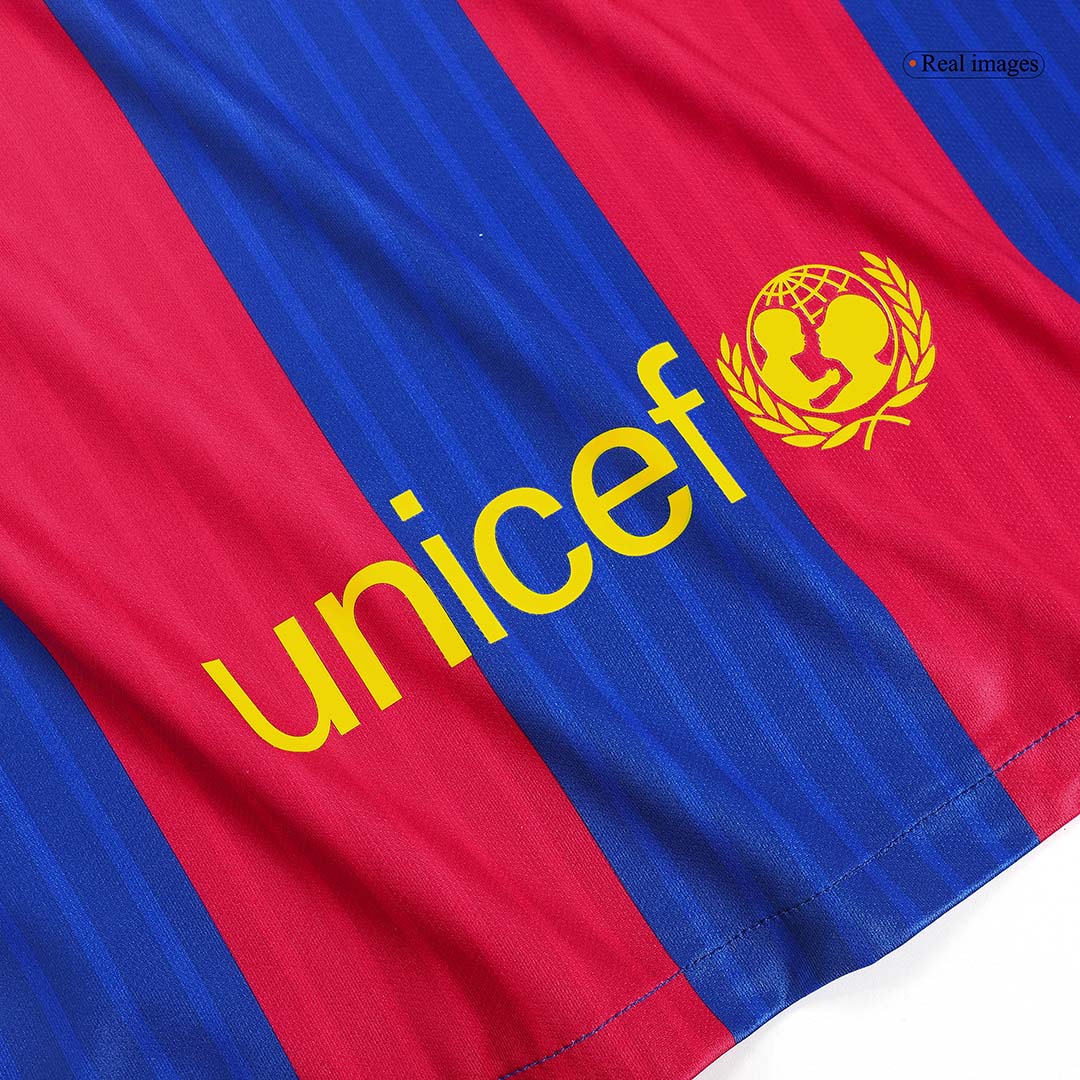 MESSI #10 Retro 2016/17 Barcelona Home Soccer Jersey Red&Blue