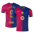 Player Version LEWANDOWSKI #9 Barcelona Home Football Shirt 2024/25 - Spotify Logo Without Text