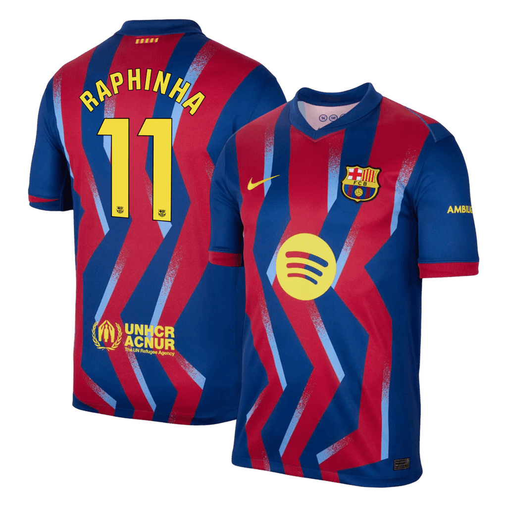 RAPHINHA #11 Barcelona Fourth Away Football Shirt 2025/26