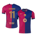 RAPHINHA #11 Player Version Barcelona Home Football Shirt 2024/25 Red&Blue - UCL (Spotify Logo Without Text)