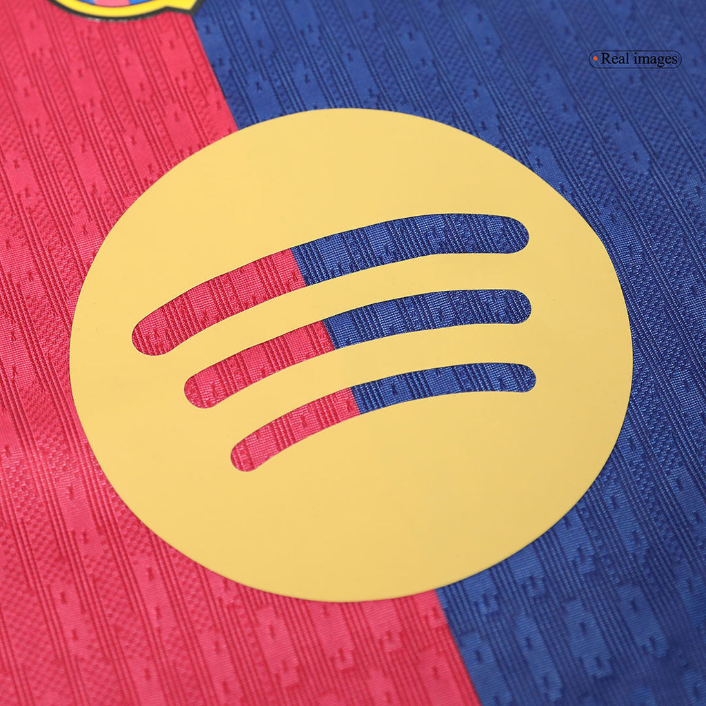 RAPHINHA #11 Player Version Barcelona Home Football Shirt 2024/25 Red&Blue - UCL (Spotify Logo Without Text)