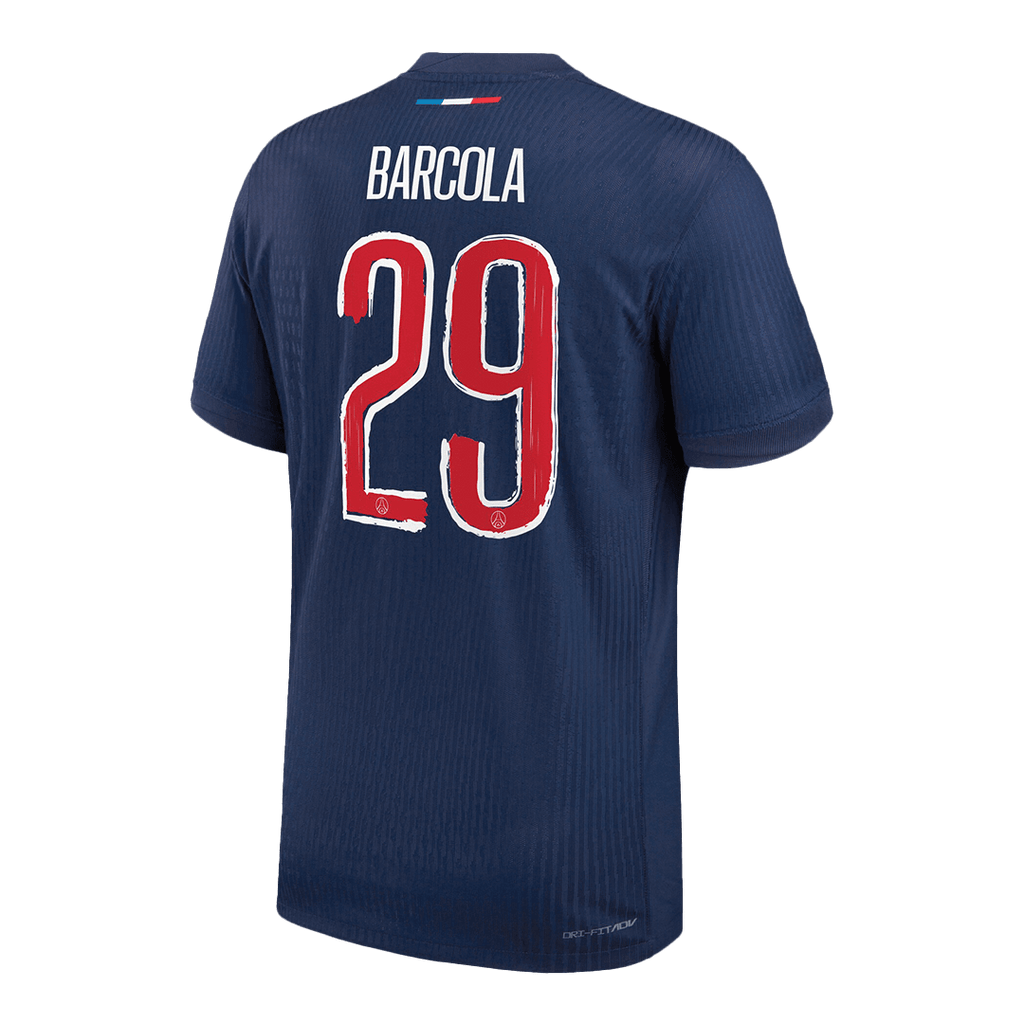 Player Version BARCOLA #29 PSG Home Football Shirt 2024/25 Navy - UCL