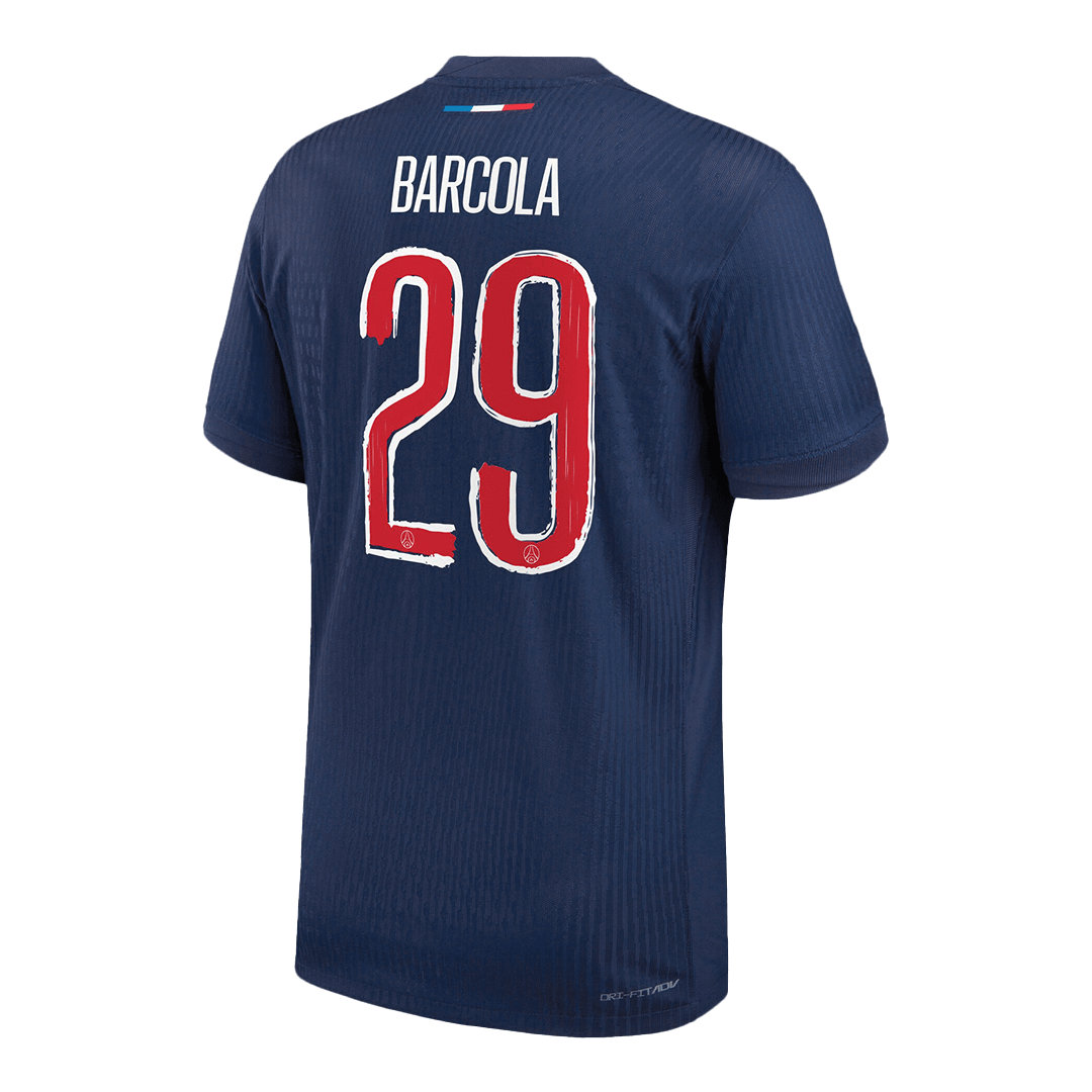 Player Version BARCOLA #29 PSG Home Football Shirt 2024/25 Navy - UCL