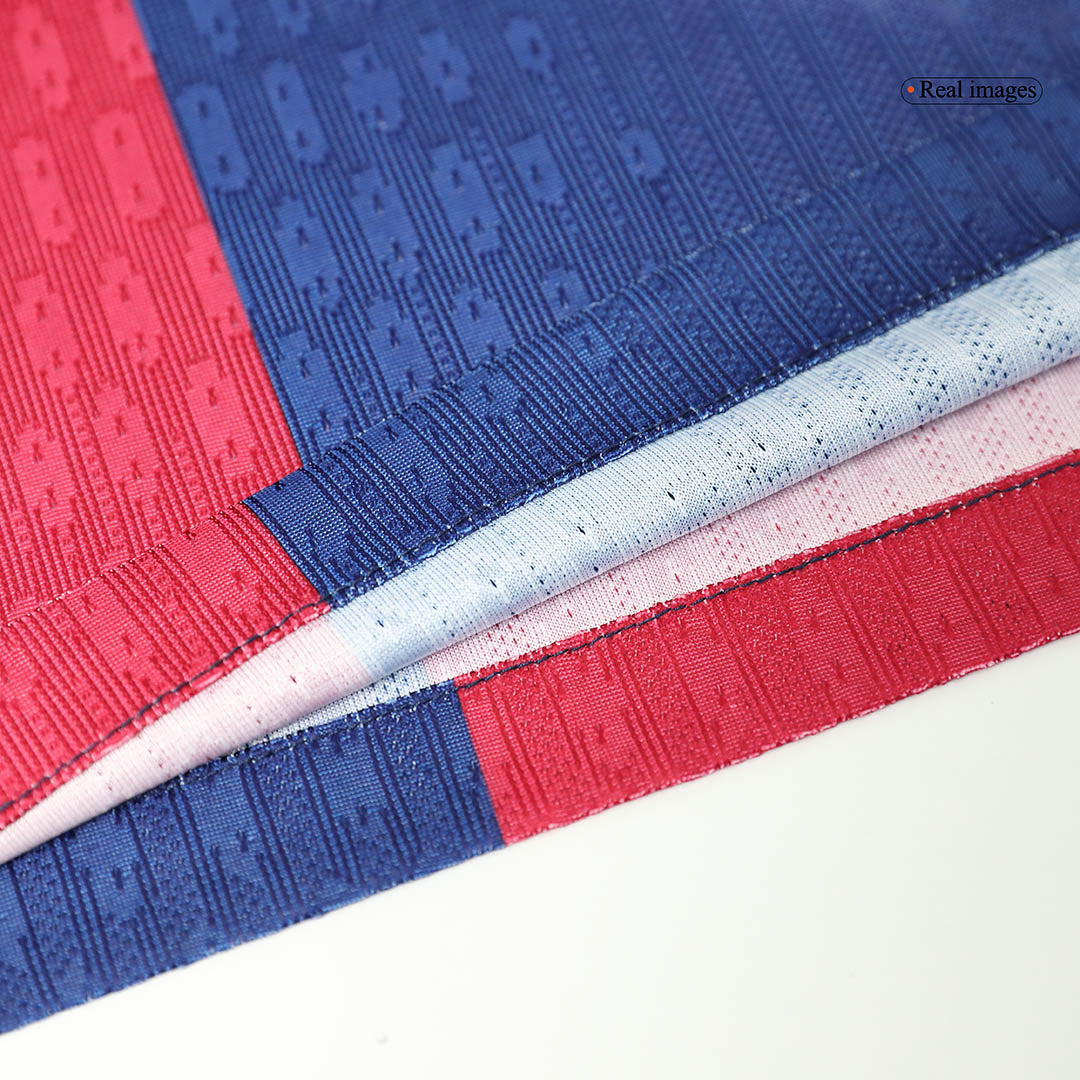 RAPHINHA #11 Player Version Barcelona Home Football Shirt 2024/25 Red&Blue - UCL (Spotify Logo Without Text)