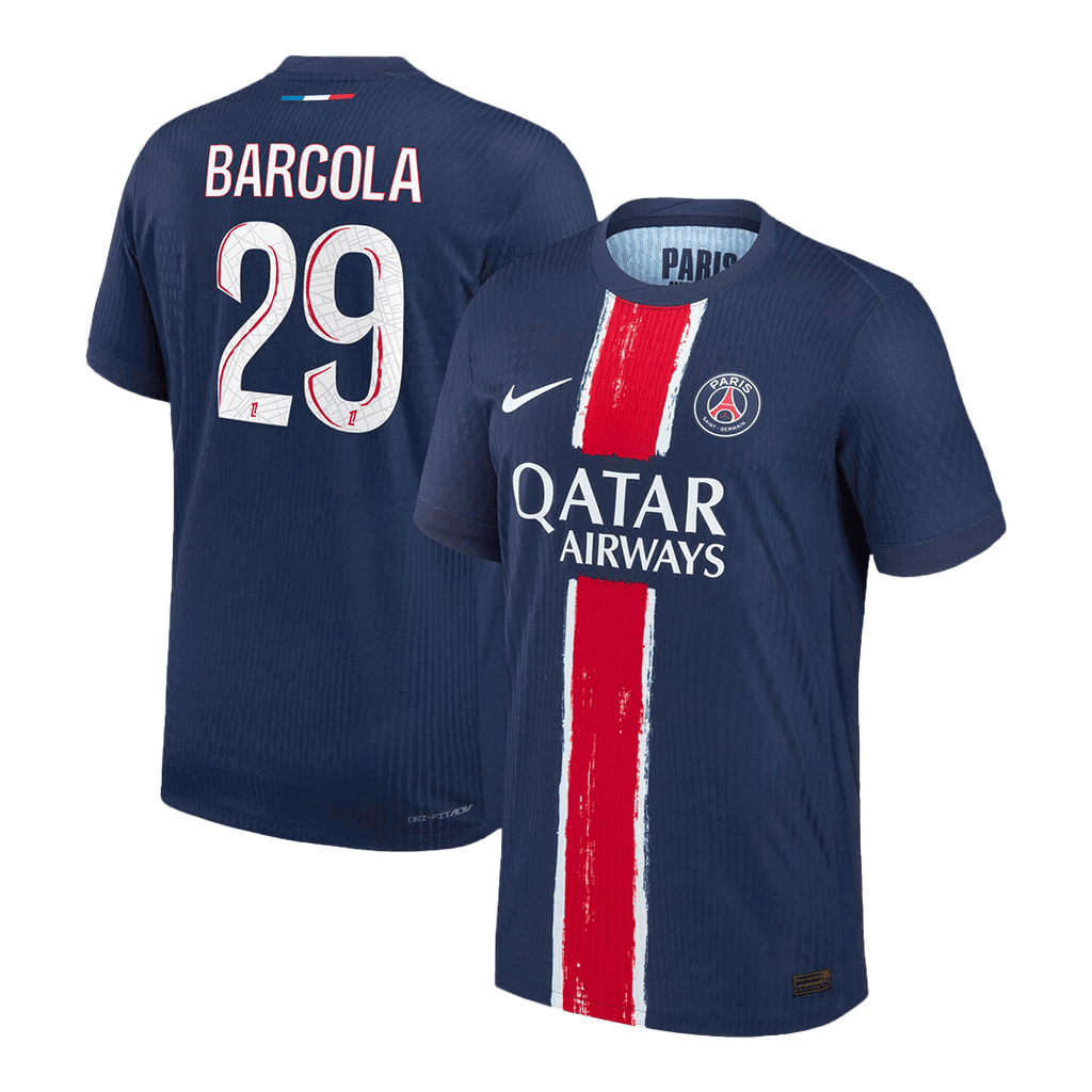 Player Version BARCOLA #29 PSG Home Football Shirt 2024/25 Navy