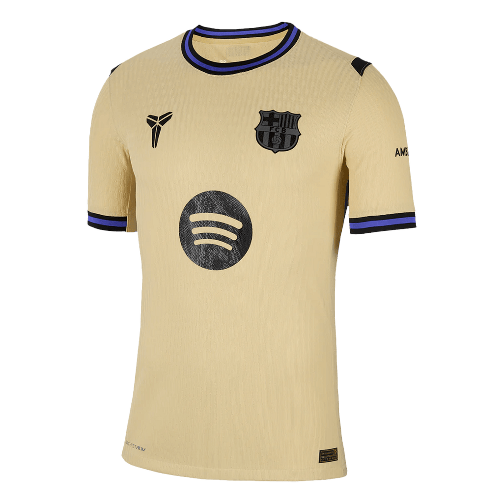 Player Version LEWANDOWSKI #9 Barcelona Away Football Shirt 2025/26 Yellow - UCL