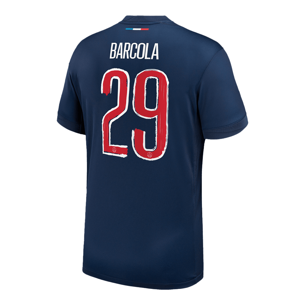 BARCOLA #29 PSG Home Football Shirt 2024/25 Navy - UCL