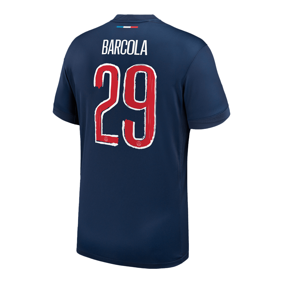 BARCOLA #29 PSG Home Football Shirt 2024/25 Navy - UCL