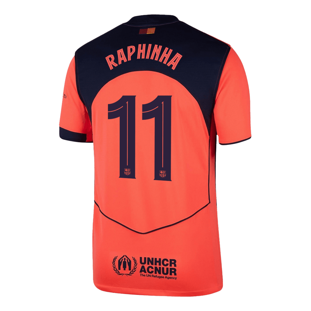 RAPHINHA #11 Barcelona Third Away Football Shirt 2025/26—UCL