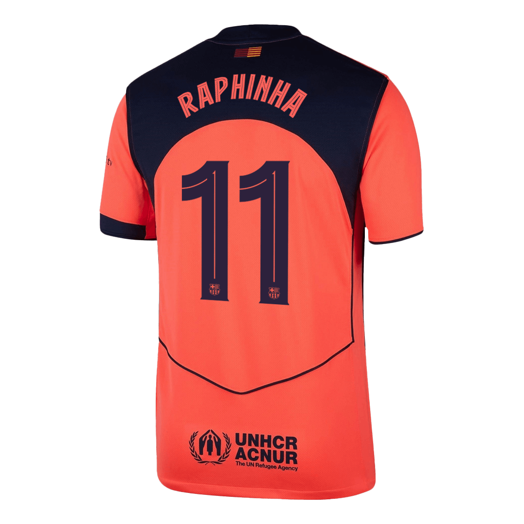 RAPHINHA #11 Barcelona Third Away Football Shirt 2025/26—UCL