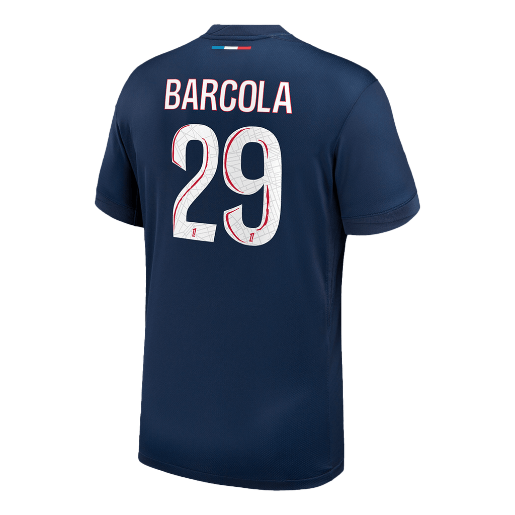 BARCOLA #29 PSG Home Football Shirt 2024/25 Navy