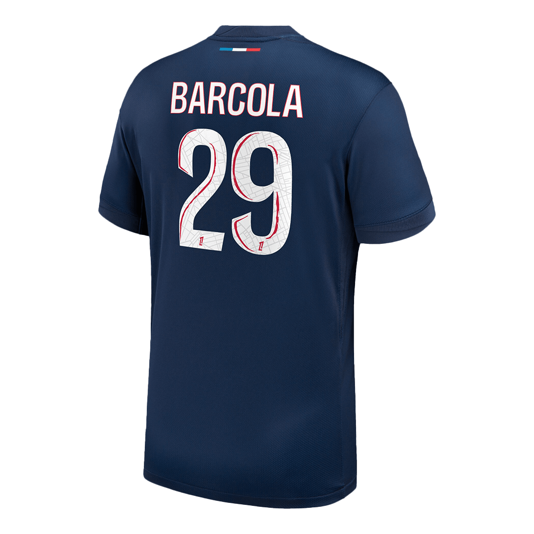 BARCOLA #29 PSG Home Football Shirt 2024/25 Navy
