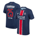 CHAMPIONS #25 Player Version PSG Home Football Shirt 2024/25 Navy - CHAMPIONS OF EUROPE