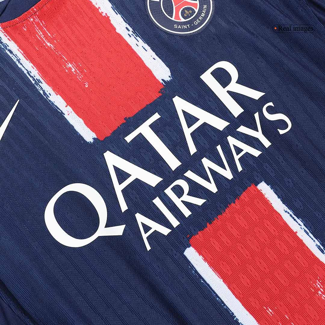 CHAMPIONS #25 Player Version PSG Home Football Shirt 2024/25 Navy - CHAMPIONS OF EUROPE