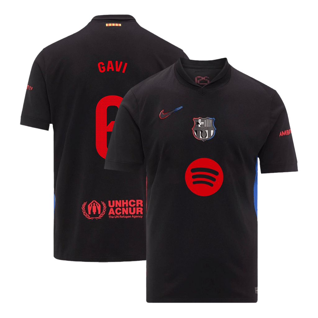 GAVI #6 Barcelona Away Football Shirt 2024/25  - Spotify Logo Without Text