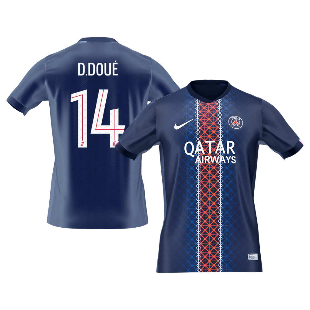 D.DOUÉ #14 PSG Home Football Shirt 2025/26