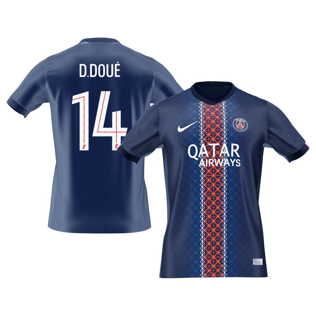 D.DOUÉ #14 PSG Home Football Shirt 2025/26