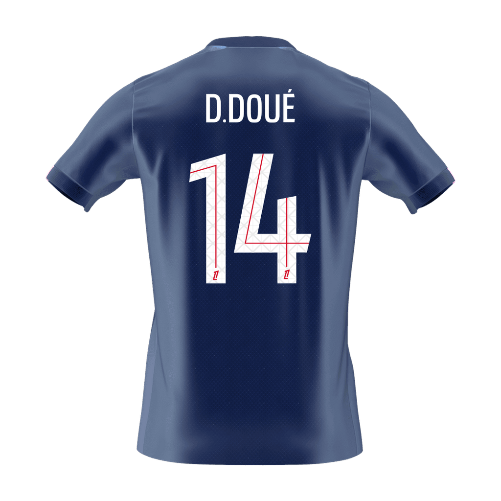 D.DOUÉ #14 PSG Home Football Shirt 2025/26