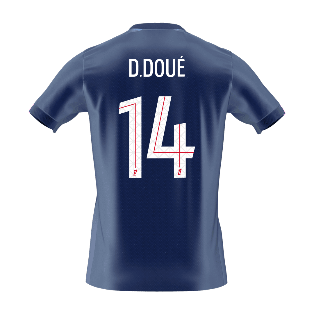 D.DOUÉ #14 PSG Home Football Shirt 2025/26