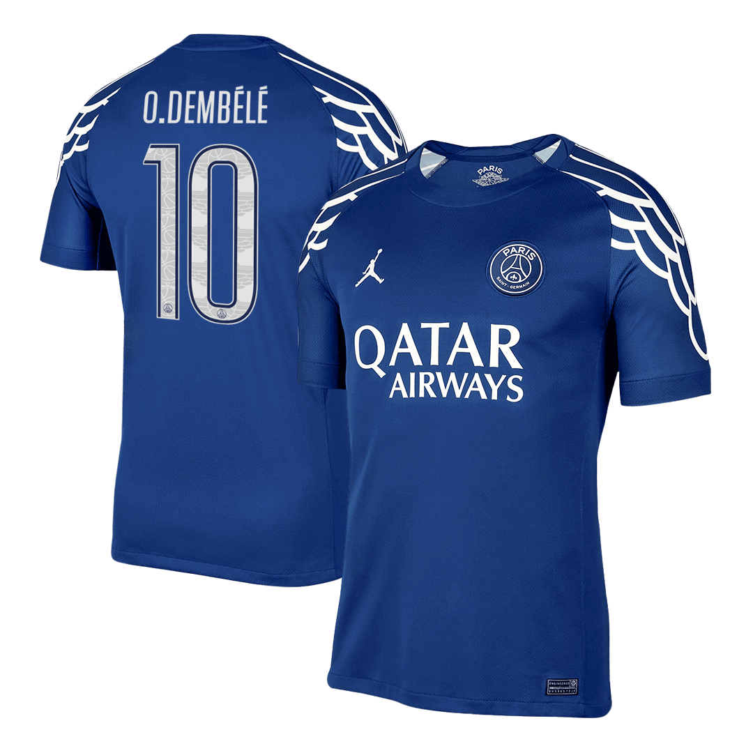 O.DEMBÉLÉ  #10 PSG Fourth Away Football Shirt 2024/25 Navy - UCL