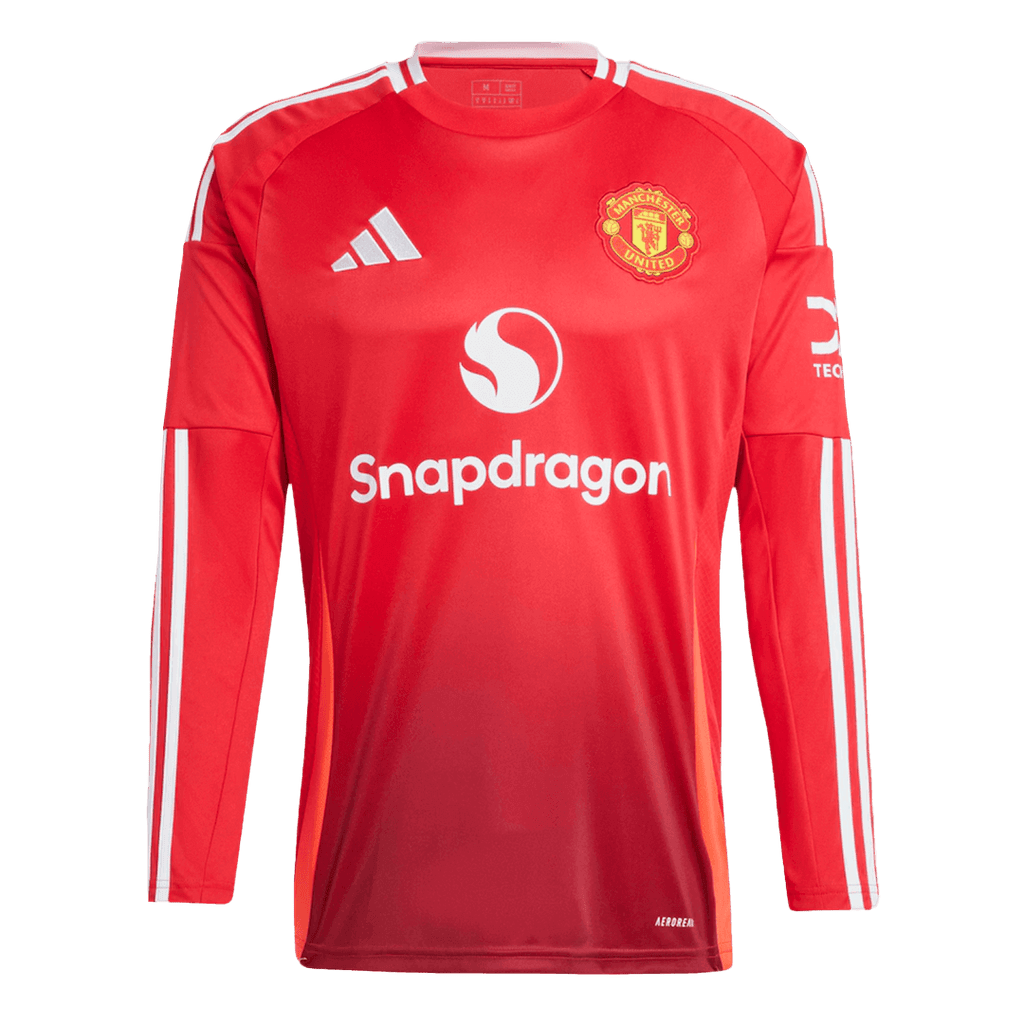 Manchester United Home Long Sleeve Football Shirt 2024/25