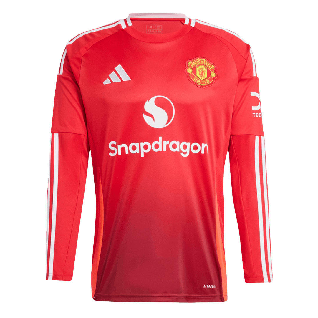 Manchester United Home Long Sleeve Football Shirt 2024/25