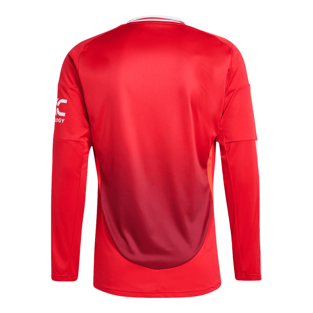 Manchester United Home Long Sleeve Football Shirt 2024/25