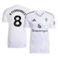 B.FERNANDES #8 Manchester United Away Football Shirt 2025/26 White