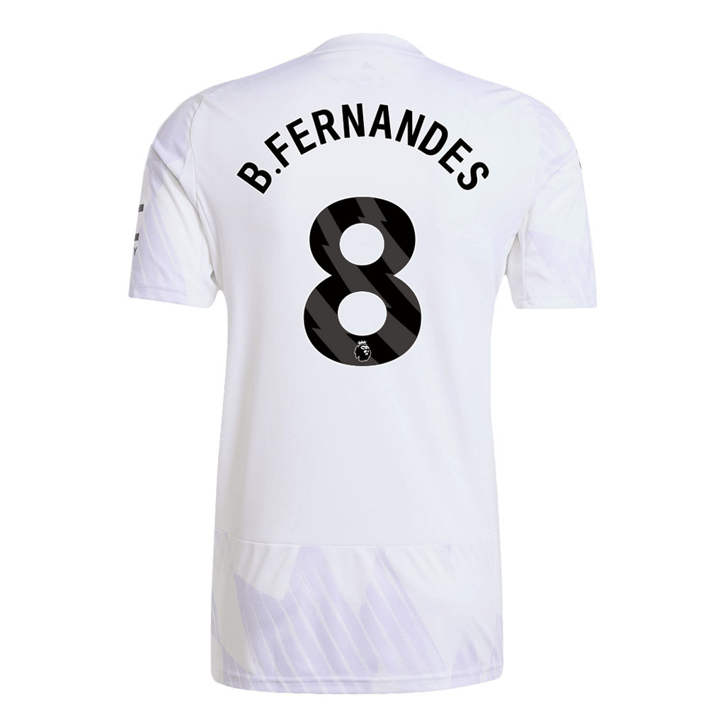 B.FERNANDES #8 Manchester United Away Football Shirt 2025/26 White
