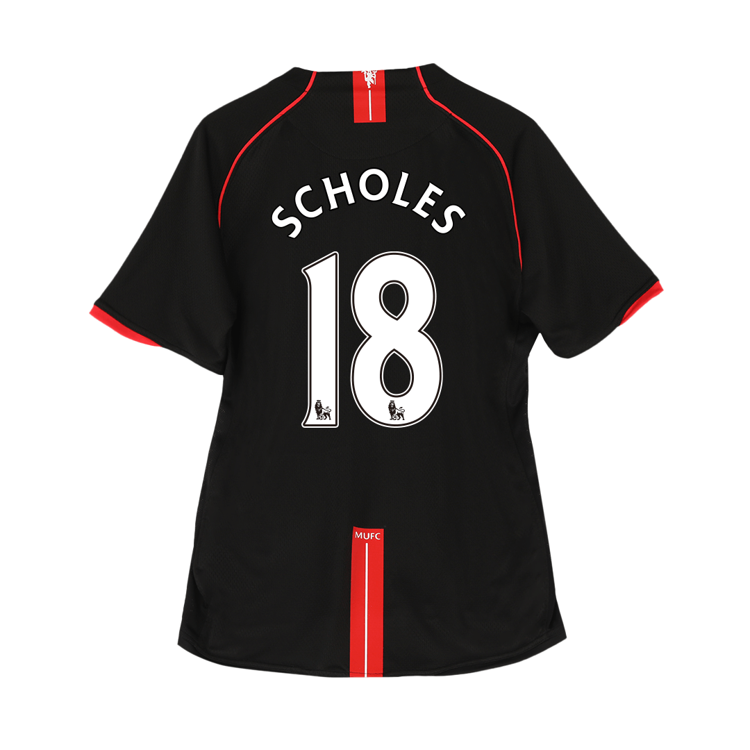 Retro SCHOLES #18 2007/08 Manchester United Away Football Shirt