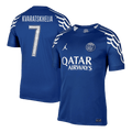 KVARATSKHELIA #7 PSG Fourth Away Football Shirt 2024/25 Navy - UCL