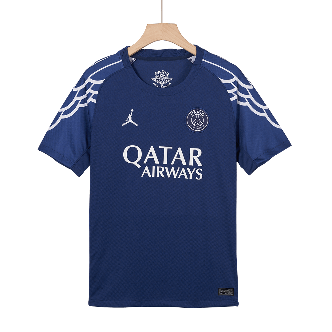 KVARATSKHELIA #7 PSG Fourth Away Football Shirt 2024/25 Navy - UCL