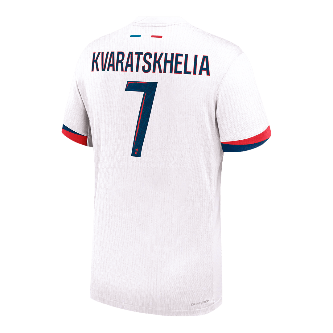 Player Version KVARATSKHELIA #7 PSG Away Football Shirt 2024/25 White