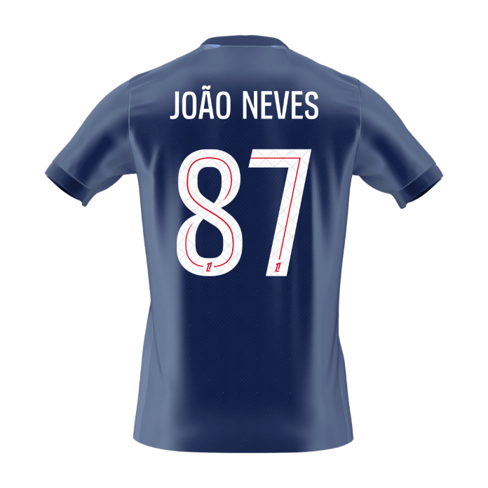 JOÃO NEVES #87 PSG Home Football Shirt 2025/26