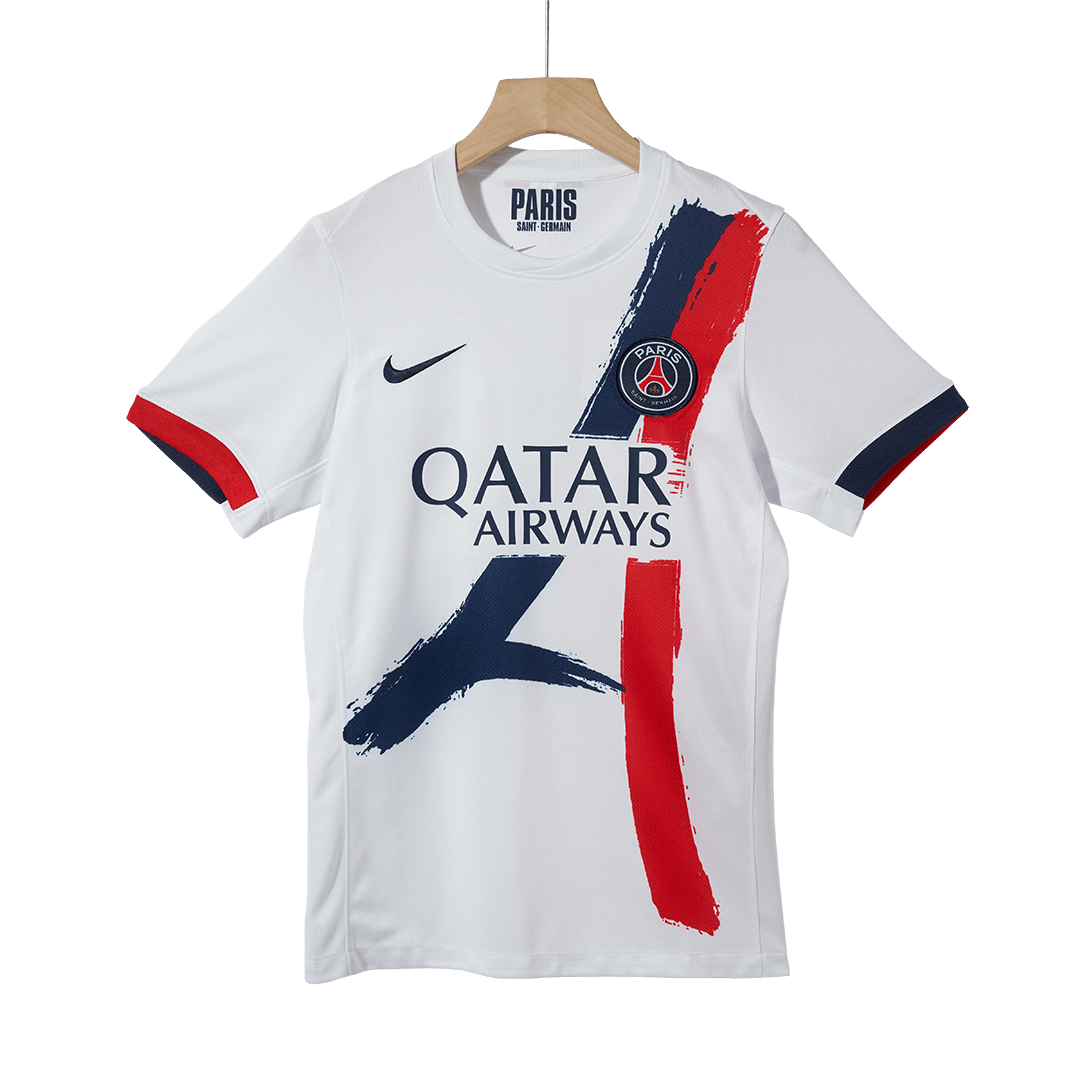 KVARATSKHELIA #7 PSG Away Football Shirt 2024/25 White - UCL